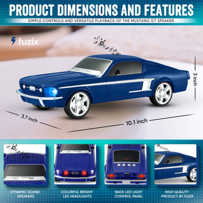 Fuzix WS-1967 Classic Car Bluetooth Speaker with LED Lights | Retro Replica Wireless Stereo, FM Radio, USB/TF/AUX, Built-in Mic, Rechargeable – Novelty Gift for Car Enthusiasts, Home, Travel & Parties