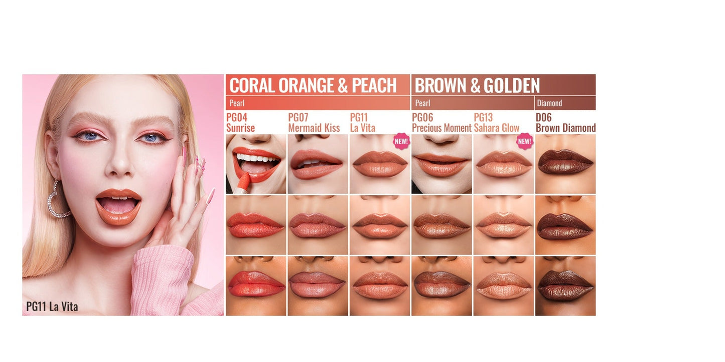 Lipstick Set, Oulac 3-Piece Metallic Finish Collection with Set 4 or Set 5 Color Selections
