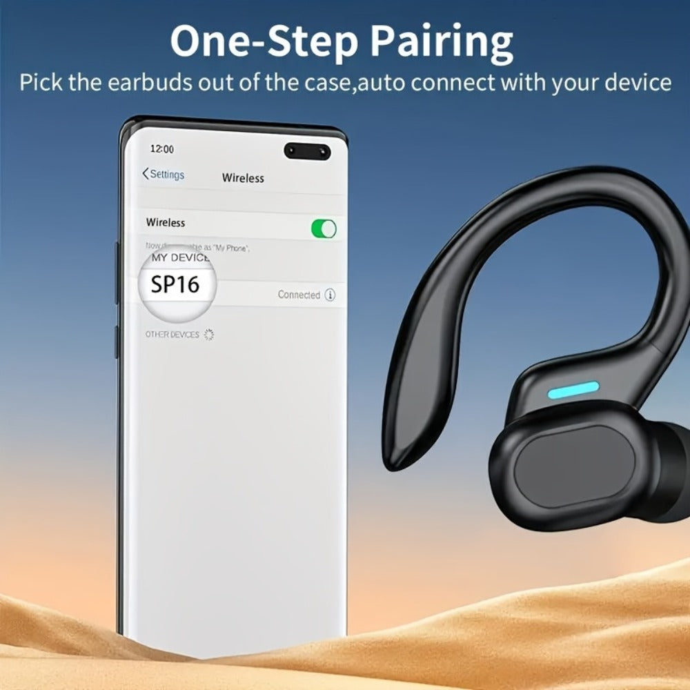 LED Screen Wireless Earbuds Bluetooth 5.4 with Condenser Microphone, Auto Pairing Long Battery Life, Compatible with Android iOS, for Sports Gaming Riding Driving, Gift for Couples Friends