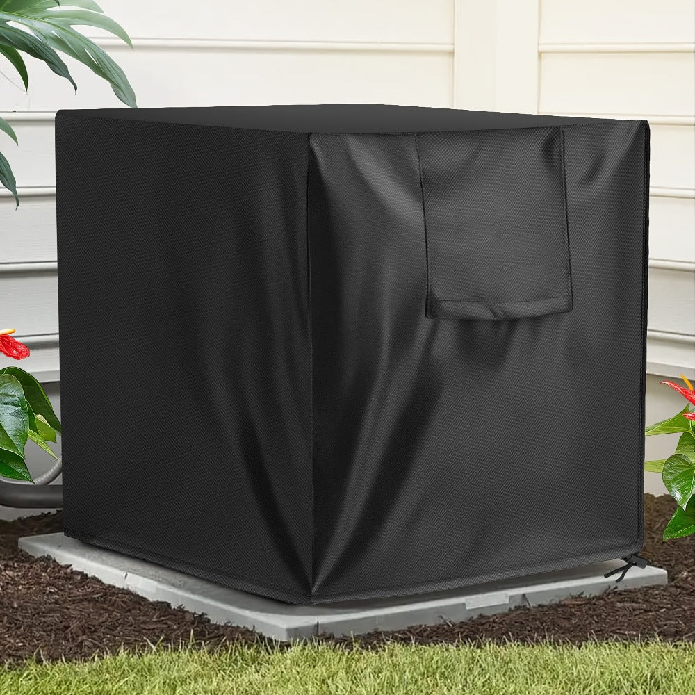 Outdoor Air Conditioner Cover in 24 x 24 x 30-Inch Size with Side Vent, Drawstring Hem and Storage Bag