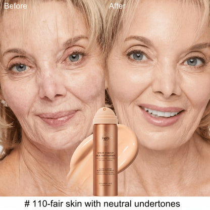 Two-Piece Spray Liquid Foundation and Brush Set with Matte Finish in Shades 110, 120 or 210