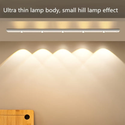 LED Strip Light Motion Sensor Bar with USB Rechargeable Power, Three White Tones, 20–50cm Sizes and One or Two Packs