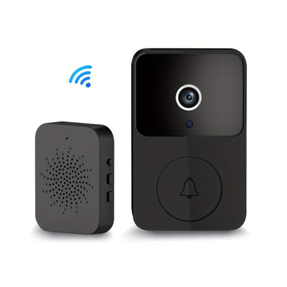 Voice Change Doorbell Camera Wireless HD 960P – Night Vision, Two-Way Audio, Motion Alert Push Notification, 2.4GHz WiFi, Rechargeable Battery, Remote Mobile View, Single or 2-Pack, Black White