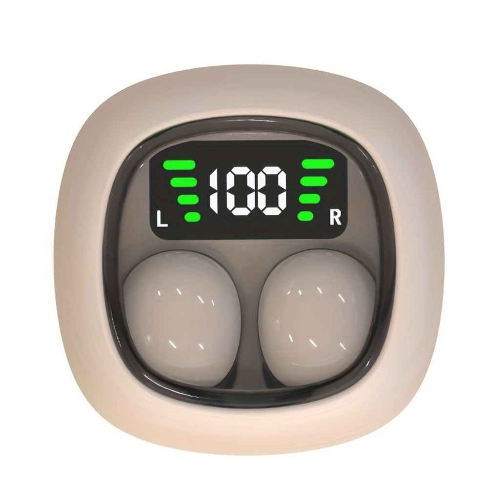 Wireless Earbuds Ultra-Small HiFi In-Ear with Touch Control, Built-In Mic and LED Case in Three Colors