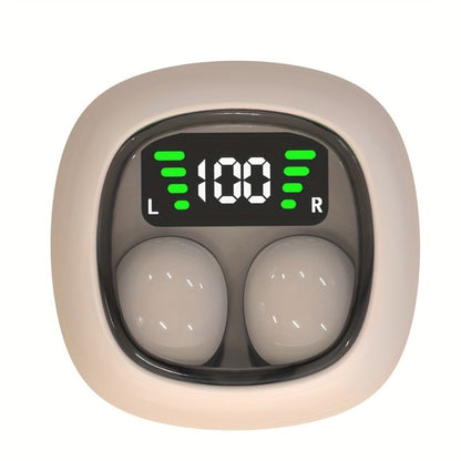 Wireless Earbuds Ultra-Small HiFi In-Ear with Touch Control, Built-In Mic and LED Case in Three Colors