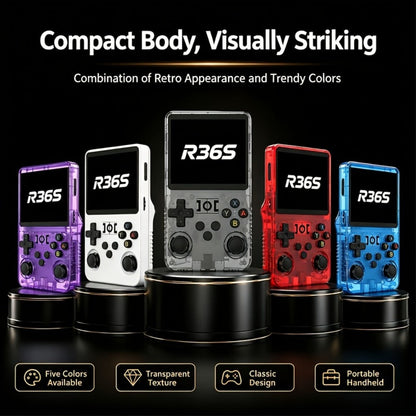 Retro Handheld Game Console R36S2 with 3.5-Inch IPS HD Screen, 3000mAh Battery, TF Card Expansion & HD TV Output – Portable Plug and Play Emulator Gaming Device, 5 Colors, Gift for Kids & Adults