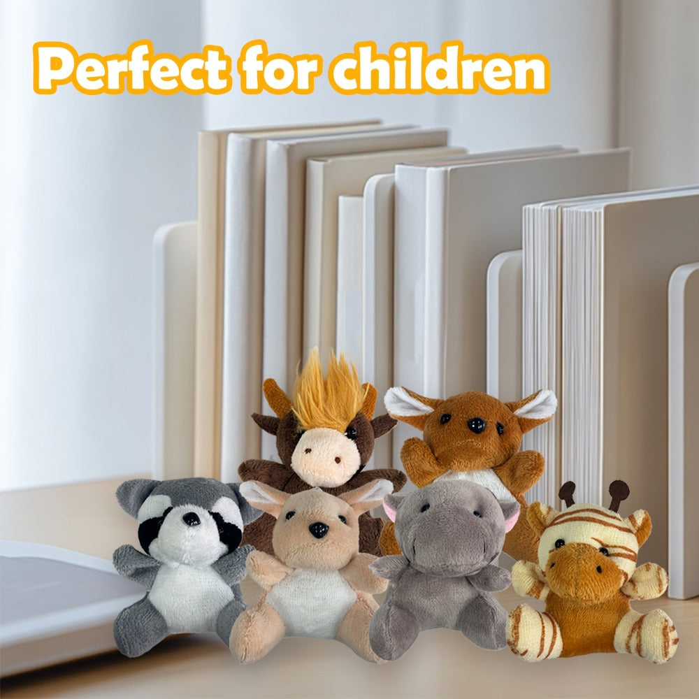 Stuffed Animal Mini Forest Animal Set with 12- or 24-Piece Pack Options for Party Favors and Prizes