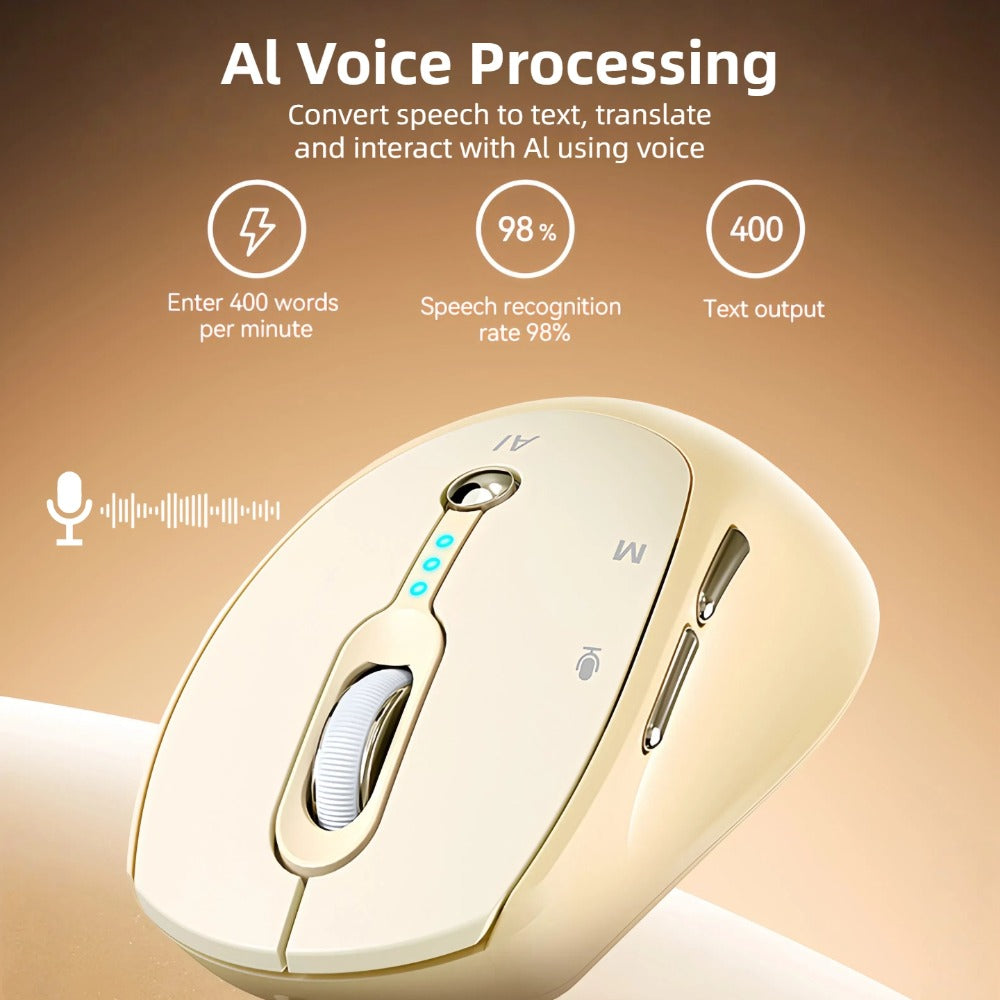 AI Wireless Mouse Voice to Text Real-Time Translation PPT Creation T-WOLF Silent Rechargeable for an Everyday Personal Care Routine