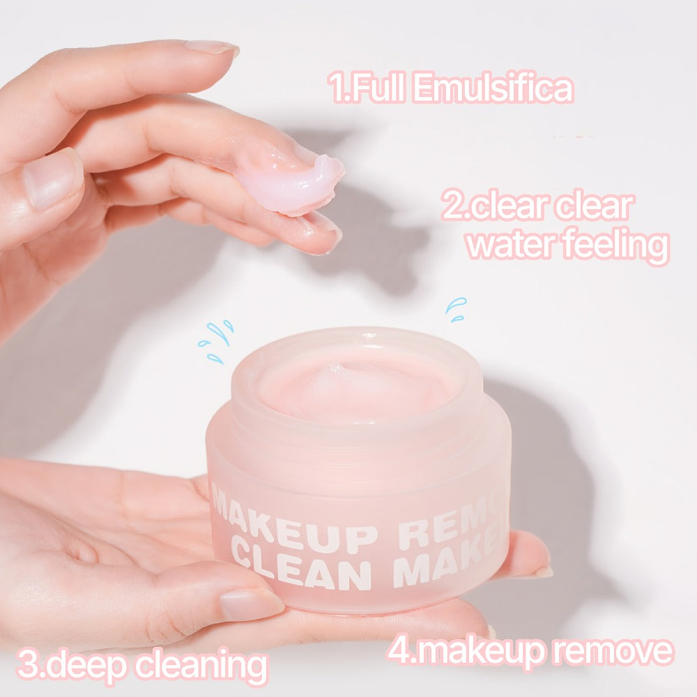 Makeup Remover Cleansing Balm Gentle Hydrating Fast-Melt Formula — Deep Cleanse Sensitive Skin, No Residue, Cold-Brewed Peach & Coconut