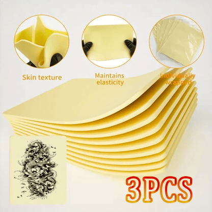 One-Millimetre Tattoo Practice Sheets in Pink or Yellow with Two-, Three- or Four-Piece Options