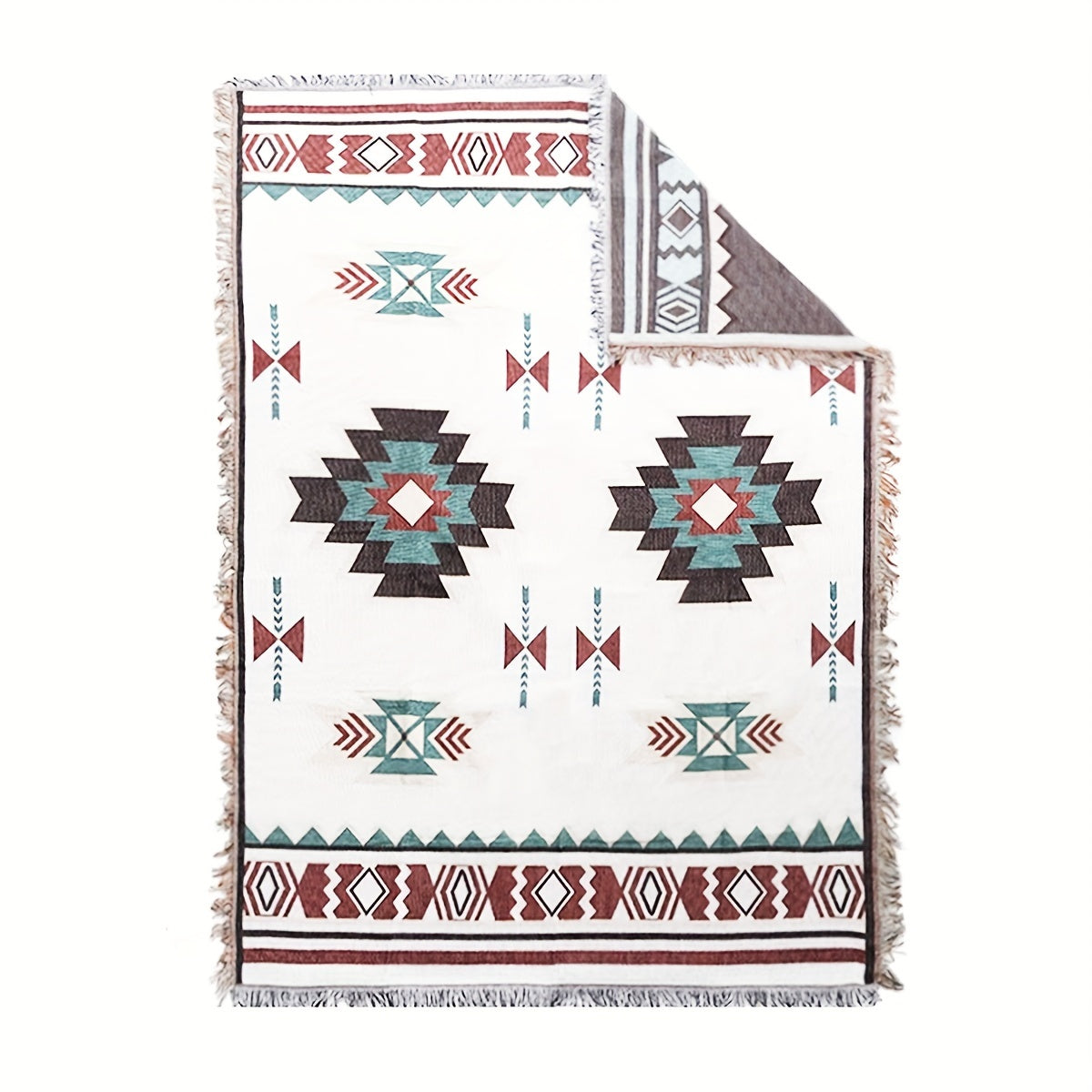 Sucre Pattern Outdoor Blanket in Protected 35.43-Inch Square or 35.4 x 70.9-Inch Rectangular Sizes