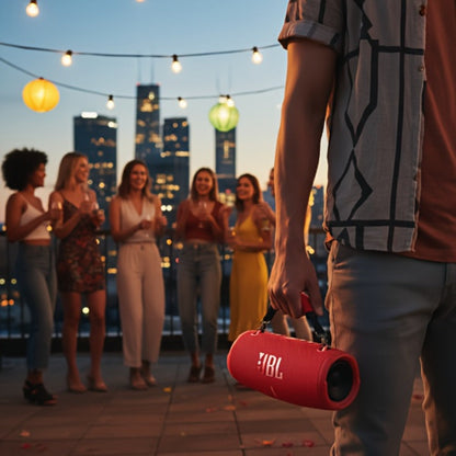Red Handle Strap for JBL Xtreme / Xtreme 2 / 3 / 4 / 5 Portable Bluetooth Speaker | Detachable Replacement Carrying Strap, Premium Nylon & Neoprene, Anti-Slip Alloy Hook – Strap Only