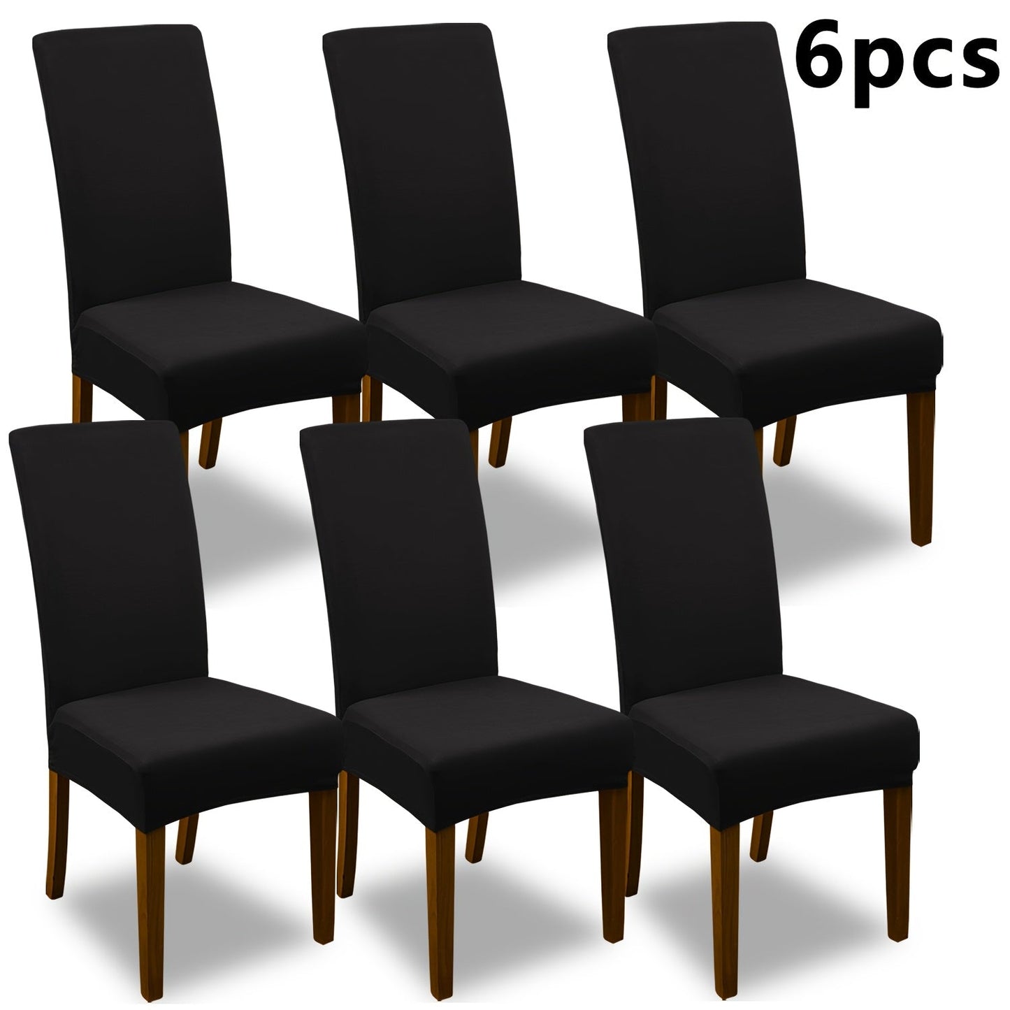 Chair Cover Set of 4 or 6 Stretch Jacquard Dining Slipcovers in Nine Available Color Choices