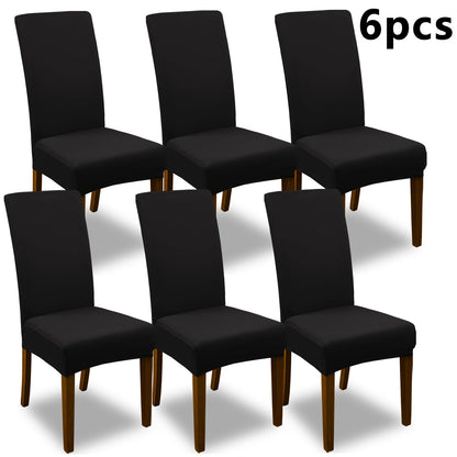 Chair Cover Set of 4 or 6 Stretch Jacquard Dining Slipcovers in Nine Available Color Choices