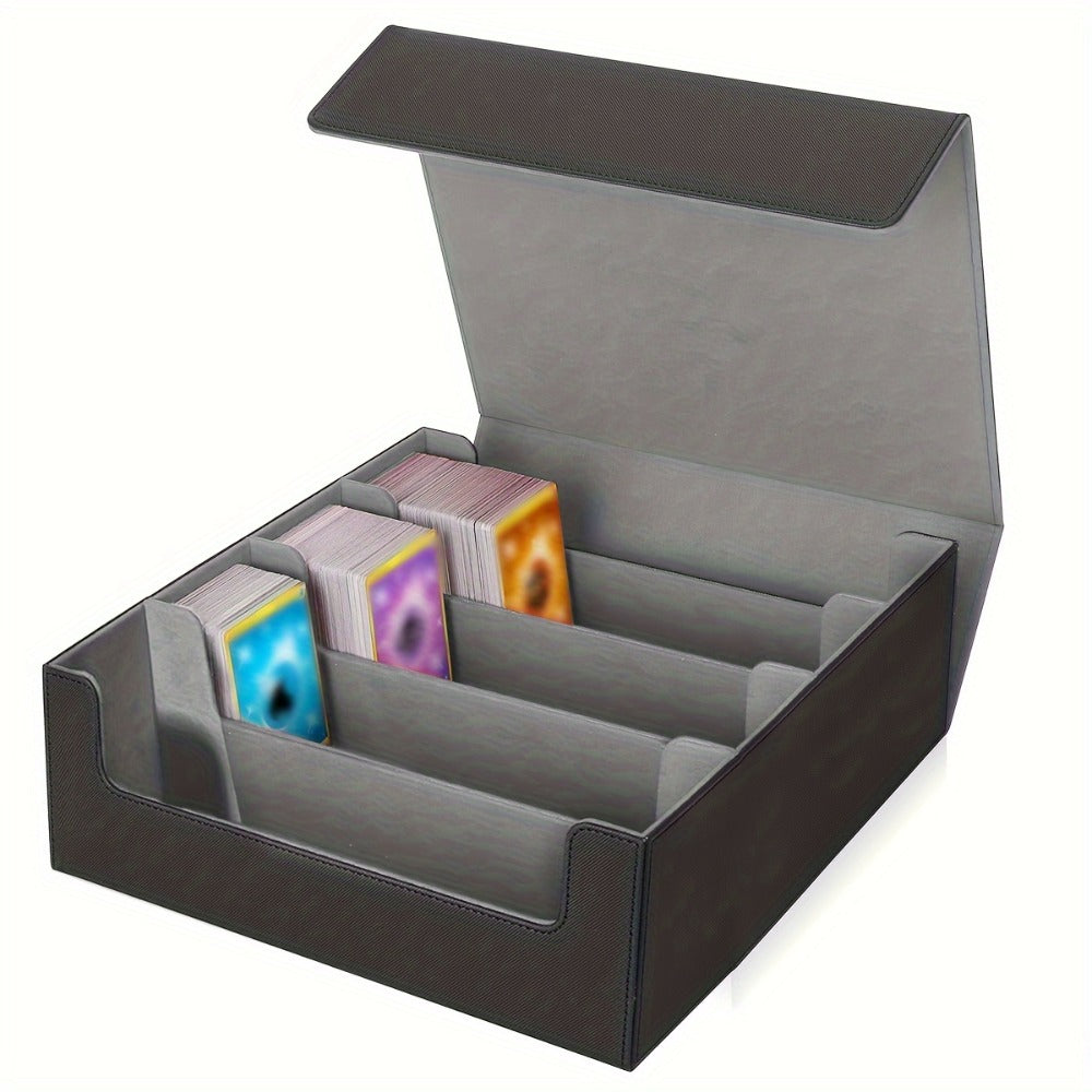 Four-Row Trading Card Storage Box with Three Interior Color Options and Source-Stated 3000-Card Capacity