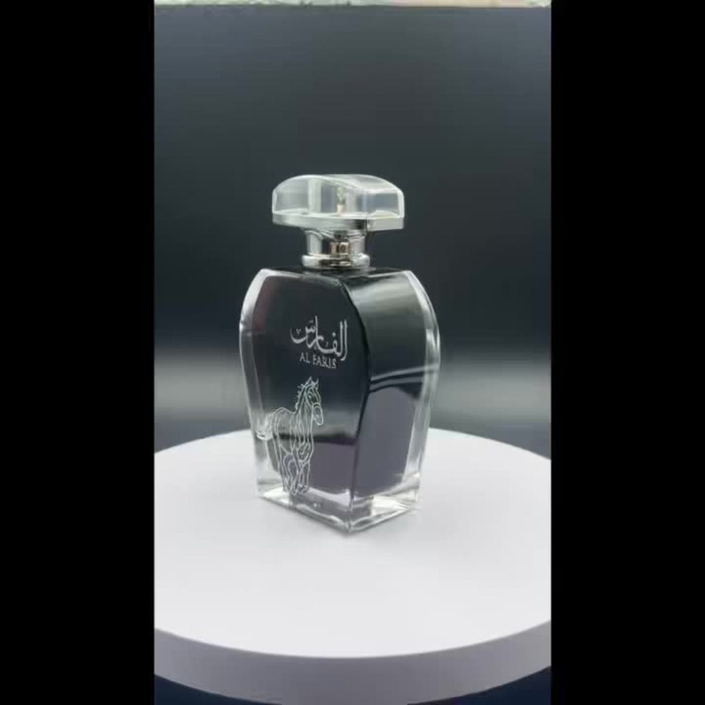 AL FARIS Black Mustang Men Cologne Eau de Parfum 3.38 oz 100ml Dubai Arabian Oriental Fragrance Long Lasting Woody Oud Musk Spray