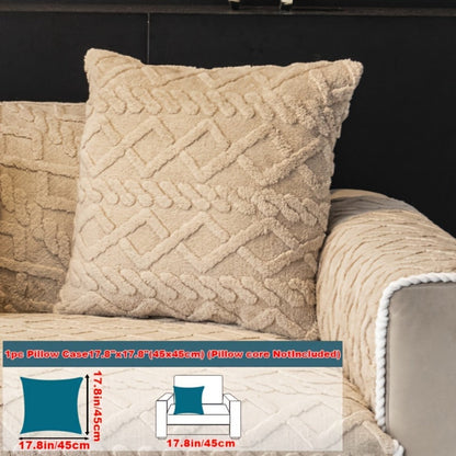 Sofa Cover Plush-Texture Modular Panels for Single to 4 Seats, Backrest, Armrest or Throw Pillow