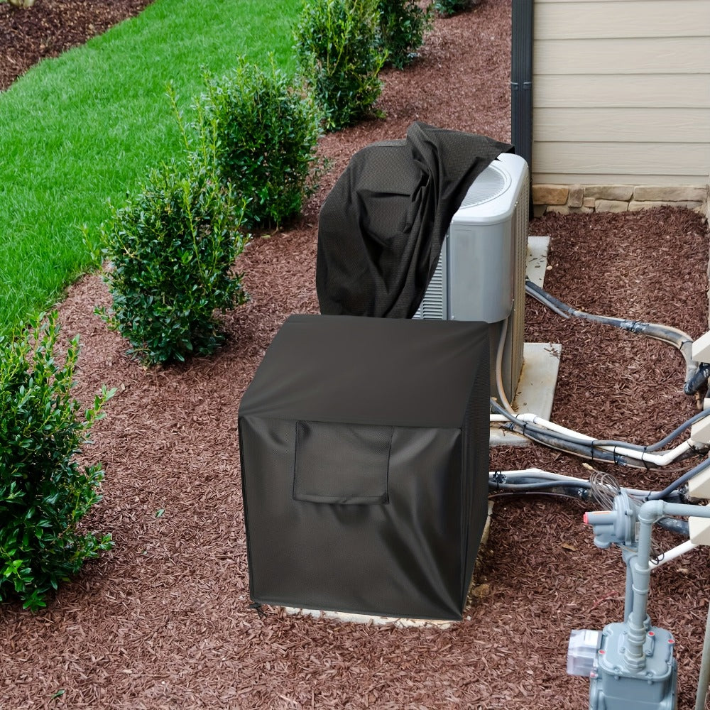 Outdoor Air Conditioner Cover in 24 x 24 x 30-Inch Size with Side Vent, Drawstring Hem and Storage Bag