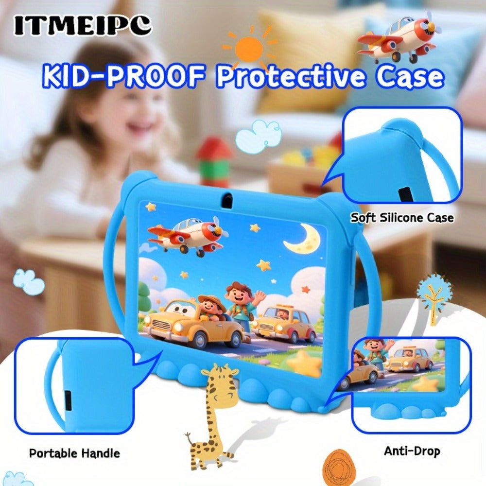 Android Tablet 7-Inch Kids Model with Android 14, WiFi 6, Parental Controls and Protective Case