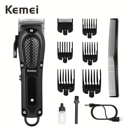Professional Cordless Hair Cutting Shears – Kemei KM-1071 USB Rechargeable Electric Hair Scissors for Barbers, Salon, Spa & Travel, Portable Haircutting Tool