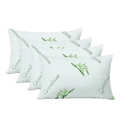 Pillow Set for Beds in Standard, Queen or King Size with Gusseted Edges and 2- or 4-Piece Options
