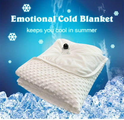 Lightweight Polyester Summer Blanket with Embossed Stripe Design in 15 Color and Size Options for Bed or Travel