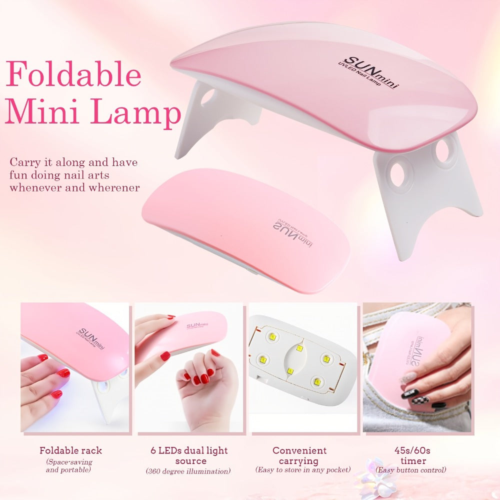 Polygel Nail Kit with LED Lamp 12Pcs Complete Poly Gel Nail Extension Builder Set with Stretch Gel Bicolor Base Coat Finger Sleeves DIY Salon Nails for Women Beginners at Home