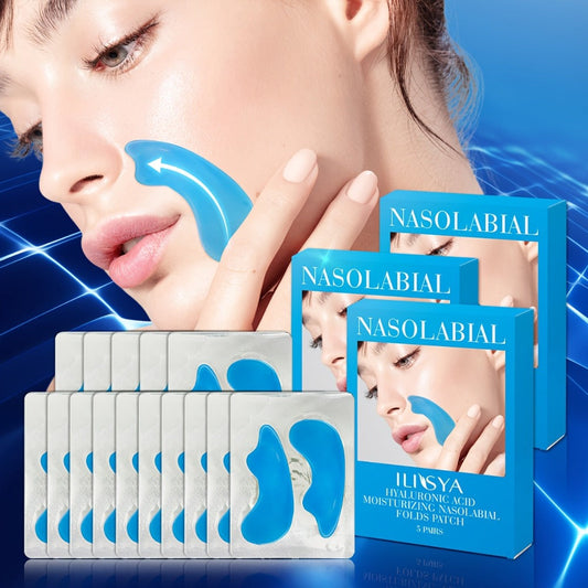 Nasolabial Fold Patches 3 Boxes - Hyaluronic Acid & Collagen Laugh Line Sticker, Lifting Tightening Anti-Wrinkle Nose Line Patch, Skin Elasticity Daily Skincare for Women
