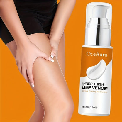 Body Cream OxeAura 50g Pump Bottles in Two- or Four-Piece Options with Bee Venom for Inner Thigh Application