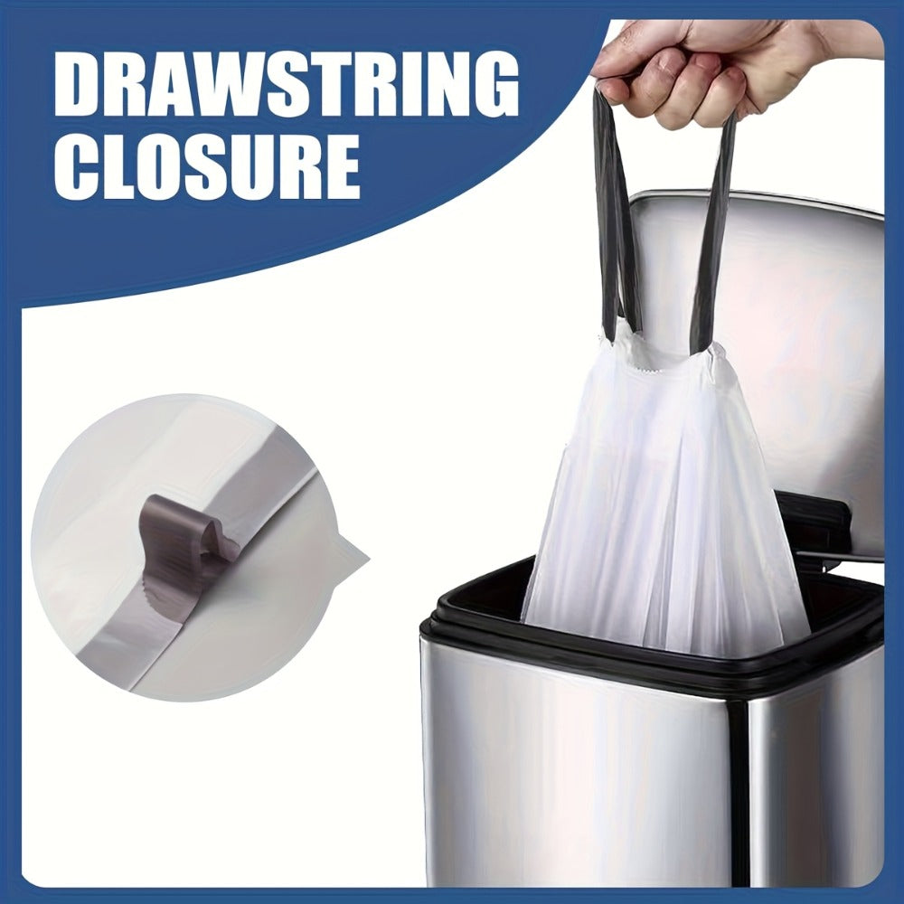 13-Gallon Translucent White Trash Bags with Tie Handles in Extra-Thick 100 or 200-Count Packs