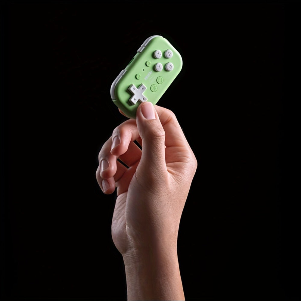 8BitDo Micro Bluetooth Gamepad Pocket Mini Controller for Nintendo Switch Android Raspberry Pi - Keyboard Mode Support Green, Ultra-Compact Wireless Gaming Controller