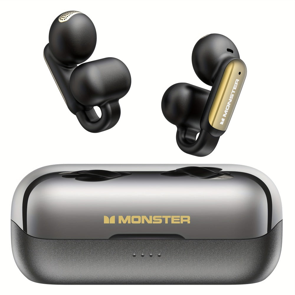 Open-Back Clip-On Wireless Earbuds Environmental Noise Cancellation Touch Control Wireless Charging Case Situational Awareness Natural Sound Bluetooth Headphones