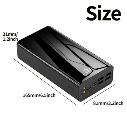 High Capacity 50000mAh Power Bank Multi-Port Fast Charging – Dual USB & Type-C Output, LED Flashlight, Power Indicator, Portable Backup Battery Pack for iPhone Android Outdoor Camping Travel Emergency