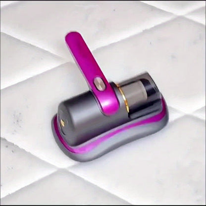 Cordless Mattress Vacuum Cleaner with 9.6 x 9.4-Inch Body, Clear Dust Cup and Purple Checkout Option