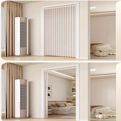 Magnetic Room Divider Curtain Doorway - Rodless Bohemian Striped Door Curtain, 210GSM Thickened Polyester, Natural Drape, Space Partition for Living Room Bedroom Kitchen, Machine Washable, No Rod Needed