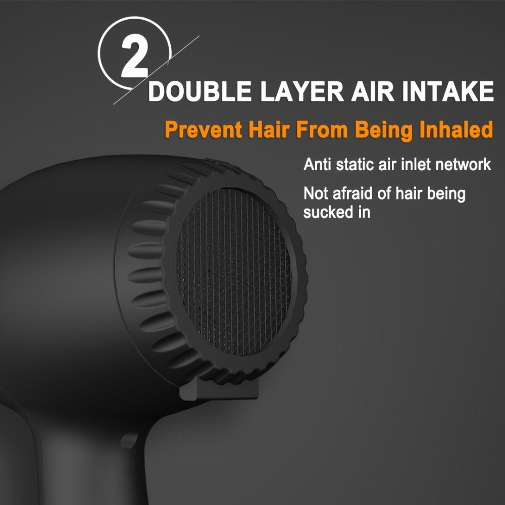 JINRI 1875W Hair Dryer with Three Heat Settings, Two Speeds and One- or Three-Accessory Package Options