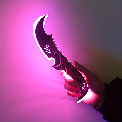 Costume Accessories Rechargeable LED Half Moon Blade Prop, 30cm, with Five Light Color Options