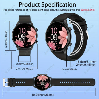 Smartwatch 1.5 Inch Full Touch with Remote Photo Capture, Calling, Music and Sport Modes in Four Colors