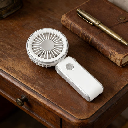 Foldable Handheld and Desk Fan with Three Speeds, USB Charging and White or Blue 1- or 2-Piece Options