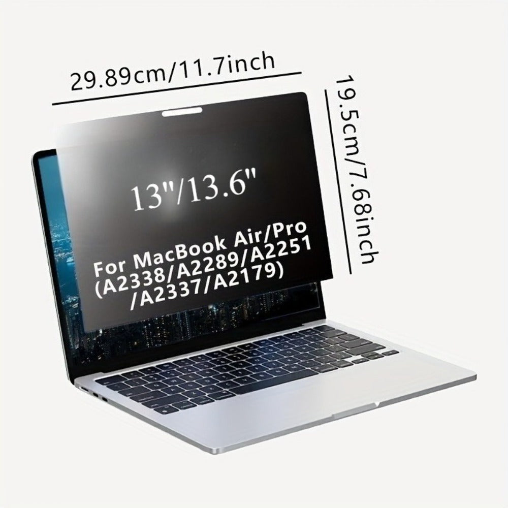 MacBook Air 13.6 Privacy Screen Filter 2022-2025 M2 M3 M4 - Removable Matte Anti-Glare Blue Light Blocking Protector, Anti-Scratch Anti-Fingerprint, Secure Magnetic Attachment, Eye Strain Relief