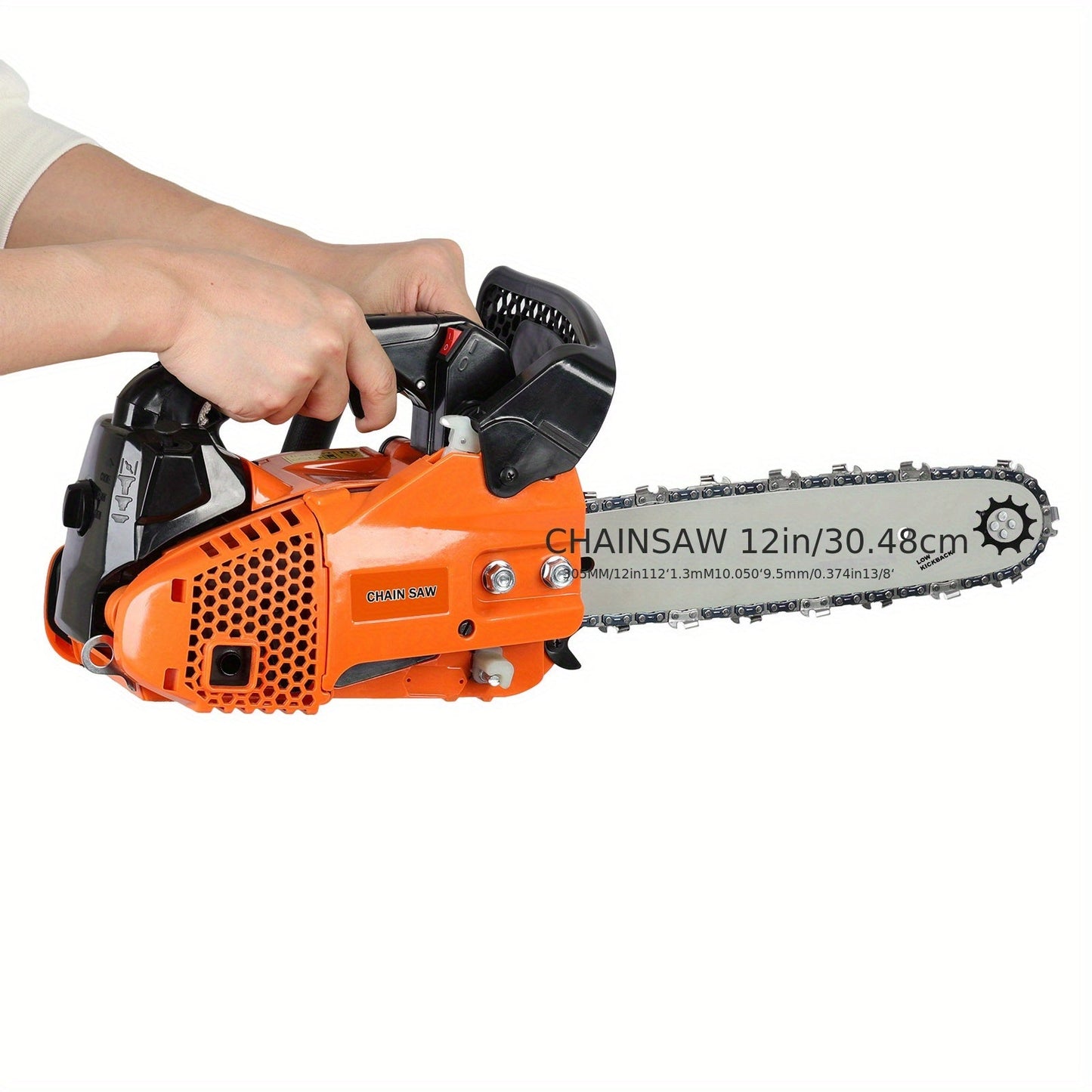 Mini Gas Chainsaw 25.4CC – Portable 2-Stroke Handheld Logging Saw for Garden, Yard & Household Wood Cutting