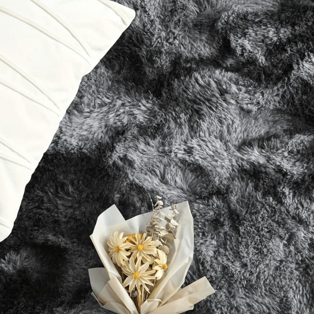 Area Rug Tie-Dye Knotted Fluffy 40x120cm Indoor Runner in Five Colors for Bedroom or Office