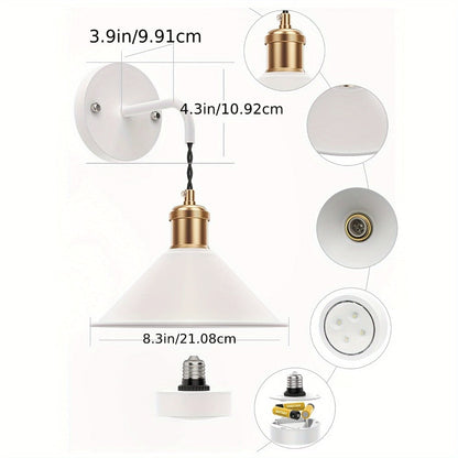 Battery-Operated Two-Light Wall Sconce Set with 13 RGB Scenes, Remote, Timer and Black or White Finish
