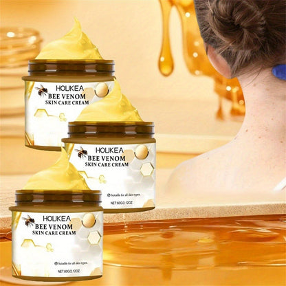 Body Cream HOUKEA Three 60g Jars with Bee Venom, Retinol, Allantoin and Salicylic Acid for External Use