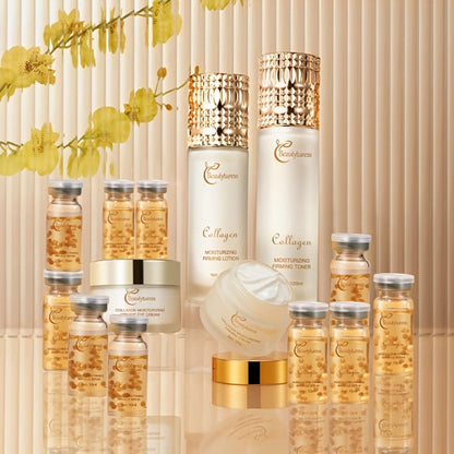 Skincare Set with Beautyluress Label, 14 Collagen Hyaluronic Acid and Niacinamide Product Pieces