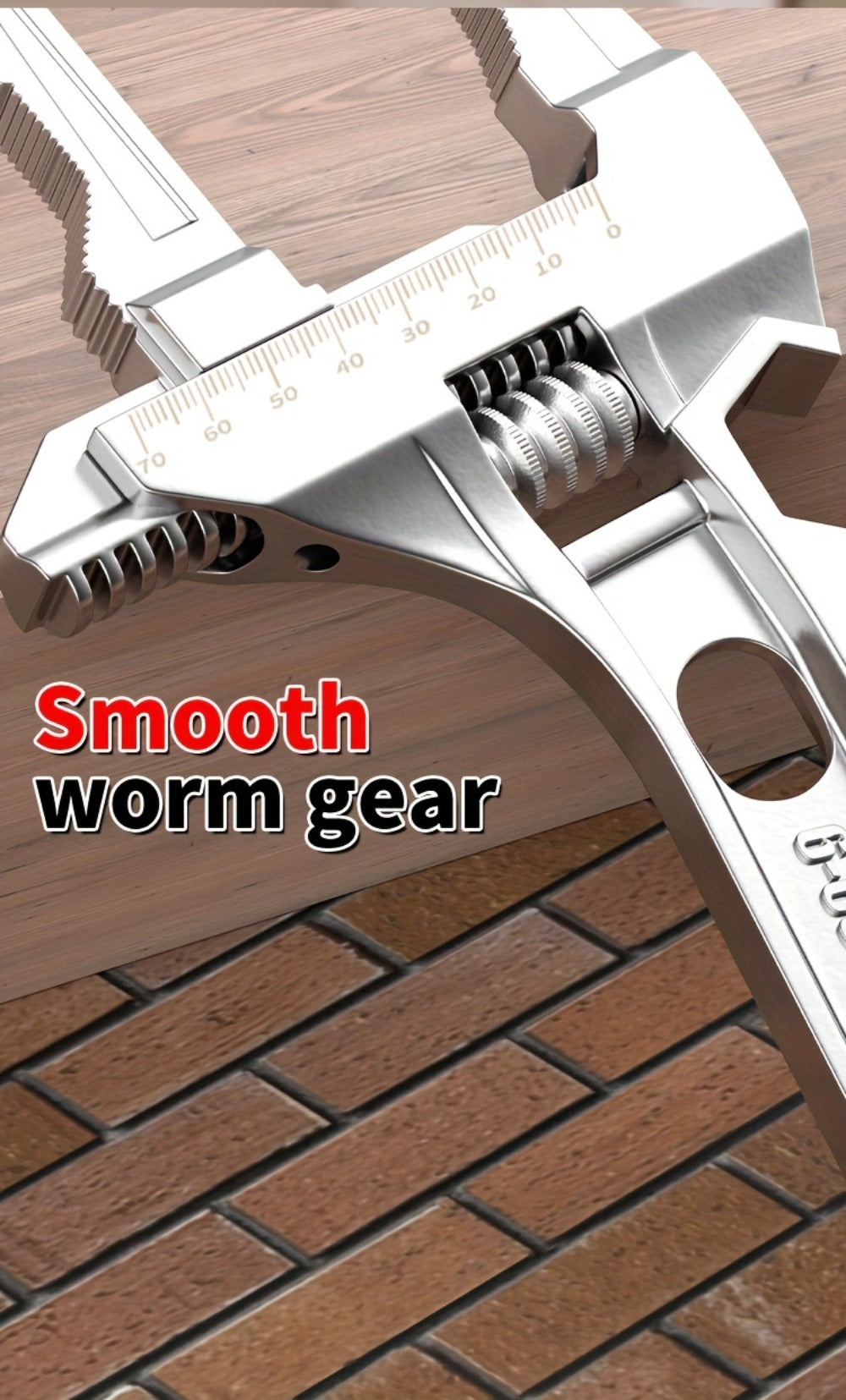 Adjustable Double-Ended Bathroom Wrench for Sink, Faucet and Pipe Work in Black or Silver Finish