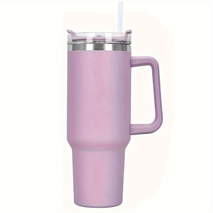 Insulated Water Bottle, 40oz Stainless Steel Drink Container with Lid, Straw and Six Color Choices
