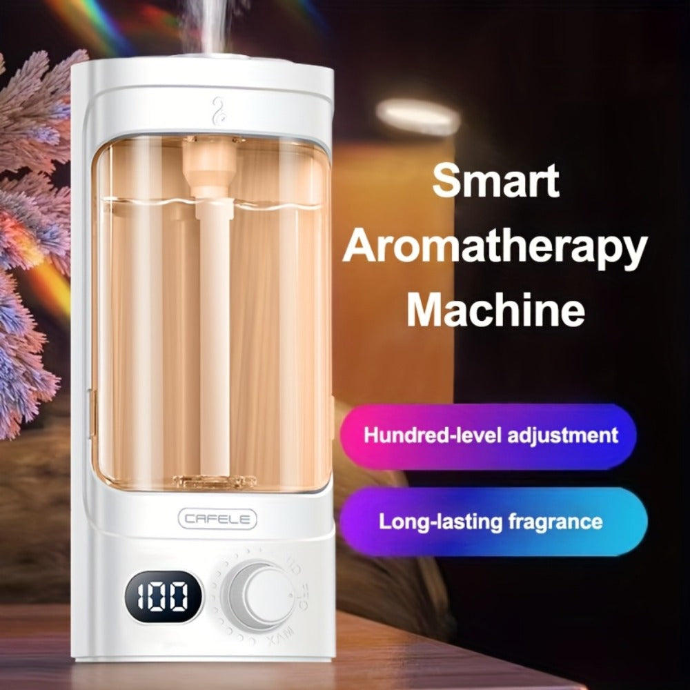 300ml Rechargeable Essential Oil Diffuser with Numeric Display, 100-Level Control Label and One Oil Bottle