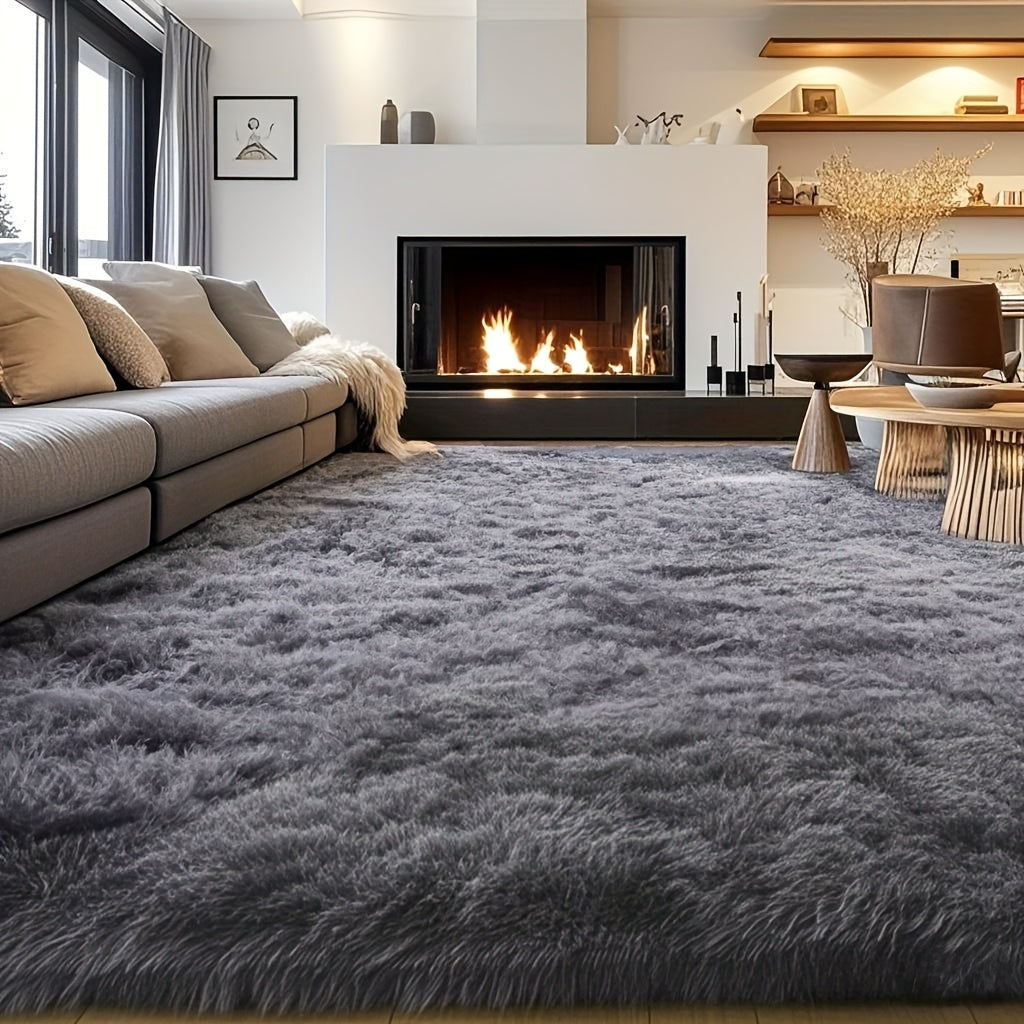 Area Rug 8x10 Fluffy Shag with 1.8-Inch Plush Pile and Nine Colors for Bedroom or Living Room