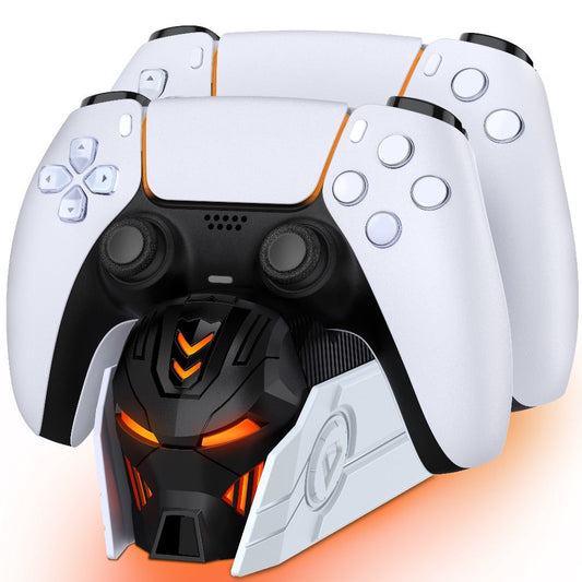 DualSense & DualSense Edge PS5 Controller Charging Station with LED Light – Dual Fast Charging Dock for PlayStation 5 Controllers, Cool Design PS5 Charger Stand for DualSense / Edge Controller